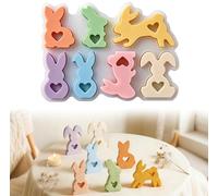 7 en 1 Lapin de Pâques en Silicone pour bricoler et cuire - Idéal pour Pâques - Facile à démouler - Sans BPA