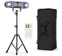 7-en-1 Luminaire de Fête Disco, Lumière DJ, Projecteur de Fête avec Trépied Télescopique et Sac de Transport, Stroboscope de Fête avec Télécommande pour Noël, Fete à la Maison, Fete Disco, Halloween
