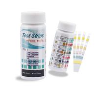 7 en 1 Testeur pour Eau de Piscine et Spa, 100 Bandelettes, Chlore, pH, Brome, Dureté, Alcalinité, Acide Cyanurique dupcheliry