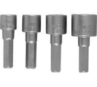 Bosch Accessories 2609255904 Assortiment de 4 douilles pour Vis à tête six pans 1/4" ISO 1173 C6.3/SW7/SW8/SW10/SW13 Longueur 36-38 mm