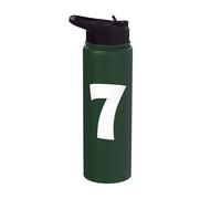 7 Number Seven Funny Meme School Teen Kid Matching Stainless Steel Insulated Water Bottle