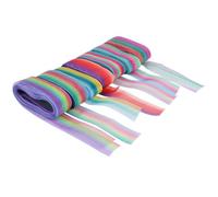 7 Pièces 2.5cm Translucide Arc-En-Ciel Rubans Mousseline De Soie Ruban Bricolage Cheveux Accessoires Emballage Cadeau Décoration