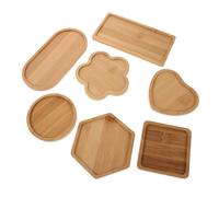 7 Pièces Base Mosaique en Bambou pour Loisirs Créatifs, Support | Vierges Khaki, Formes Fleur Hexagone Cœur Ovale Rond Rectangle, Usage Table et Bureau