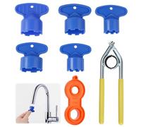 7 Pièces rateur Robinet, Spécifications Multiples e Dépose D'aérateur de Robinet, Clé Universelle Aérateurs pour les éviers de Salle de Bain et de Cuisine, M16/M18/M20/M22/M24/M28