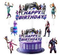 7 Pièces Décoration Gâteau Anniversaire Fortnit, Cake Décoration Acrylique Fortnit, Cartoon Figurine Gâteau Topper, Happy Birthday Cupcake Toppers, aux Anniversaires Enfants, Soirées à Thème