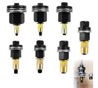7 Pièces Écrous à tête de Rivet à Main, Convient au Kit de Tête de Rivet à Main M3 M4 M5 M6 M8 M10 M12, Acier Riveteuse Pneumatique Ecrou a Sertir, Riveteuse Manuelle Adaptateur Riveteuse