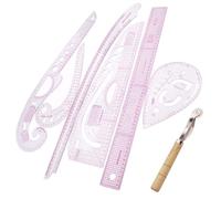 7 pièces/ensemble règle tailleur Kit de mesure clair couture dessin règle manchon bras français courbe ensemble coupe règle