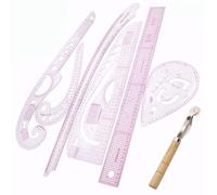 7 Pièces/Ensemble Yardstick Manchon Courbe Française Métrique Règle Couture Couture Couture Couture Tailleur Mesure Coupe Palette Roue Kit