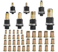 7 Pièces Pince à Insert Fileté, Écrous à tête de Rivet à Main, Riveteuse Pneumatique Kit de Mandrin, Contient 35 Écrous, pour Ensemble de Têtes pour Rivets M3 M4 M5 M6 M8 M10 M12