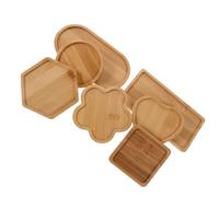 7 Pièces Plateau Mosaïque Vierge en Bambou, Support Hexagonal | Surface Lisse, Texture Chaleureuse, Protège la Table, pour Sous-verres, Plantes Miniatures, Ateliers Créatifs Familiaux