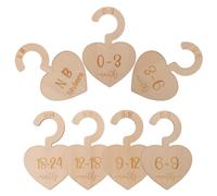 7 Pièces Séparateurs de Cintres Bébé en Bois pour Vêtements, Lot 1