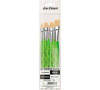 7 pinceaux - Plat - Brosse - Fibres synthétiques - Multi-usages - Da vinci - Série 379