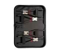 7" Set De 4 Pinces À Circlips, Coude, Flèche Intérieure Et Extérieure | Acier traité thermiquement, mallette de rangement portable, facile à transporter, double usage, for système de freinage