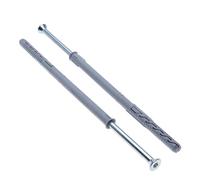 7 x 205 mm Vis Torx Tête Fraisée TX40 avec Chevilles Nylon 10 x 200 mm, Kit Fixation Cadre Robuste, Chevilles Expansion Entraînement pour Maçonnerie, Cadres Fenêtres, Façades, Bois, Montage (25 pcs)