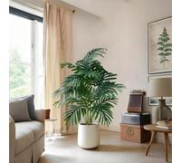 70/80 cm Grand palmier artificiel, feuilles en plastique de bambou à carapace de tortue factice, plante verte d'intérieur factice convenant pour la maison, la cuisine, les fêtes, les mariages, la déco