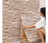 70 cm * 200 cm Papier peint autocollant fond moderne, décoration de la maison, autocollants muraux en PVC imperméables, mousse 3D DIY, motif de brique, décoration de la pièce 70cmX2mgraphique,Unicolor