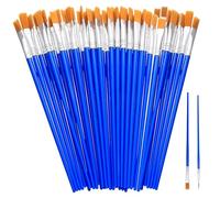 70 Pcs Petit Pinceau Peinture Acrylique, Pinceaux Peinture Acrylique Fins, Pinceaux Aquarelle Ronds et Plats, Pinceau Modelisme pour Gouache Aquarelle Arts