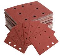 70 Pièces 115x145mm Papier a Poncer 8 Trous Grains 40 60 80 120 180 240 320 | Papier de Verre Ponceuse Papier Abrasif pour Ponceuse Rectangulaire Vibrante Polir et Enlever La Rouille Poncer Bois