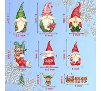 70 Pièces Autocollants De Fenêtre De Noël, Autocollants De Fenêtre De Gnome De Décoration De Noël Autocollants De Fenêtre Réutilisables En Pvc Amovibles Diy, Adaptés À La Décoration De Noël Intérieure
