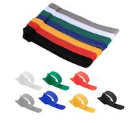 70 Pièces Sangle Câble Réutilisables, Attaches de Câble Nylon, Serre Câbles Electriques avec Crochet et Boucle, Organisateur Clips de Câble, Gestion Câbles pour Maison, Bureau - 7 couleurs