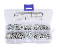 700 pièces rondelle de blocage dentelée zinguée ensemble plat outil de fixation M3 M4 M5 M6 M8 Kit d'assortiment pour connexions automobiles et marines