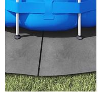 (70219)NEUF""Bâche de piscine gris clair Ø244cm géotextile polyester - tapis/Protection de piscine,élégante,léger, résistant