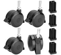 70360 Lot de 4 roulettes verrouillables avec kit d'insertion pour barbecues à gaz Weber Spirit Series 2009-2012, Genesis Series 2007-2011 et Summit Series 2007-2011