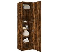 70919 |Commode salon/BUFEET HAUT - MEUBLECHIC - avec stockage - Pour salon - chêne fumé 50x42,5x185 cm bois d'ingénierie""Printemps/é