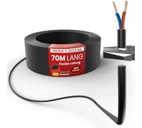 70m de câble flexible en plastique H03VV-F 2x0,5 noir Câble flexible pour appareils