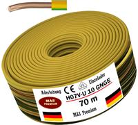 70m de câble monofilaire H07 V-U GNGE 1x10 mm² vert et jaune