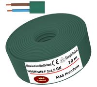 70m de câble plat d'éclairage H05RNH2-F 2x1,5 GN résistant aux huiles et ignifugé