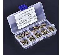 70pcs M4 M5 M6 Insert Fileté Alliage de Zinc Meubles Hex Tête d'Entraînement Insert Nuts Set Écrou en Bois Insert Noix Assortiment