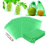 70x Sacs de protection pour les fruits Sacs de protection à cordon transparent 20x30CM