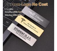 70x20MM graver votre Logo plaque de texte personnaliser Badge personnaliser broche broche Double face bande aimant ID porte boîte de courrier nom étiquette Silver vs Magnet