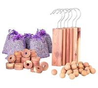 71 Pieces Protection Naturelle Organique antimites en Bois de cèdre antimites vêtements Piège Anti Mites sans Produits Chimiques Contre Les Mites Protection Garde-Robe pour Maison 100% Naturelle(70)