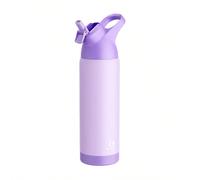 710 ml Bouteille d'eau isolée en acier inoxydable avec paille et poignée, double paroi garde le froid pendant 36 heures, bouchon étanche en Tritan, convient pour les sports et les voyages Gobelet isot