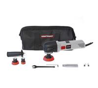 710W Dino KRAFTPAKET Polisseuse rotative à réglage continu en kit avec 3 x plateaux d'appui (30mm, 50mm, 75mm), adaptateur de rallonge Sac pour voiture Voiture Bateau