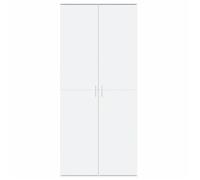 (7110)Meuble rangement - Buffet haut - contemporain - blanc 80x35x180 cm bois d'ingénierie ,poid:59.96 kg