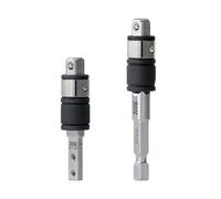 711L Jeu d’adaptateur d'extension 2 en 1 embout hexagonal vers douille carrée, 6,35 mm, 1 embout hexagonal et 1 adaptateur plat, compatible avec les outils multifonctions et adaptateurs 6,35 mm (1/4