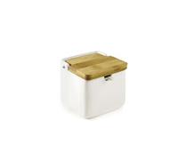 IBILI 714800 pot à sel/sucre avec cuillère céramique/bambou G