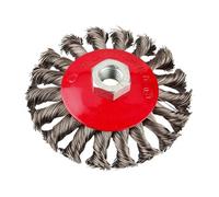 719330 Roue de fil et brosse en fil d'acier Roue à rayons 10 cm