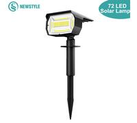 72/68 LED lumières de paysage solaire extérieure IP65 lumière solaire étanche avec 3 Modes projecteur de jardin solaire pour cour pelouse passerelle