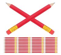 72 pièces Crayon de Golf Court Hb en Bois Rouge avec Gomme intégrée | Mine Graphite Hb, Taille Compacte Prétaillée, Effaçage sans Latex, pour Cartes de Score et Examens