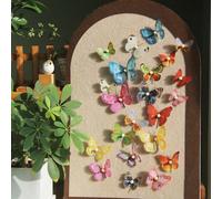 72 pièces/set Autocollants décoratifs en PVC 3D papillon colorés, convient pour l'emballage, la décoration, les selfies, l'arrière-plan de la diffusion en direct, la décoration suspendue de bijoux. Dé