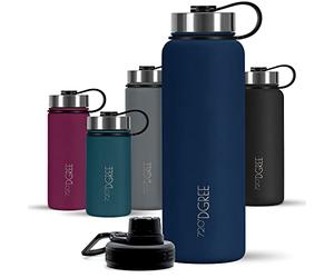 720°DGREE Bouteille Isotherme "noLimit" - 530ml | Gourde en acier inoxydable d'eau, thé, café, jus, boisson chaud ou froid | Premium de Isolée sous vide + GRATIS Sport Couvercle