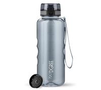 720°DGREE Gourde 1,5l “uberBottle“ +Tamis à Fruits, crystalClear - Sans BPA, Anti-fuite - Bouteille d'Eau XL - Water bottle, Bidon idéale pour Sport, Gym, Randonnée, Camping, Université, Yoga, Travail