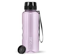 720°DGREE Gourde 1,5l “uberBottle“ +Tamis à Fruits, crystalClear - Sans BPA, Anti-fuite - Bouteille d'Eau XL - Water bottle, Bidon idéale pour Sport, Gym, Randonnée, Camping, Université, Yoga, Travail