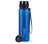 720°DGREE Gourde 1l “uberBottle“ +Tamis à Fruit, crystalClear - Sans BPA, Anti-fuite - Bouteille d'Eau transparent, Water Bottle idéale pour Sport, Randonnée, Gym, Camping, Université, Voyage, Travail