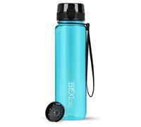 720°DGREE Gourde 1l “uberBottle“ +Tamis à Fruit, crystalClear - Sans BPA, Anti-fuite - Bouteille d'Eau transparent, Water Bottle idéale pour Sport, Randonnée, Gym, Camping, Université, Voyage, Travail