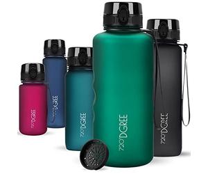 720°DGREE Gourde 2l “uberBottle“ +Tamis à Fruits, softTouch - Sans BPA, Anti-fuite - Bouteille d'Eau XXL - Water bottle, Bidon idéale pour Sport, Gym, Randonnée, Camping, Université, Yoga, Travail